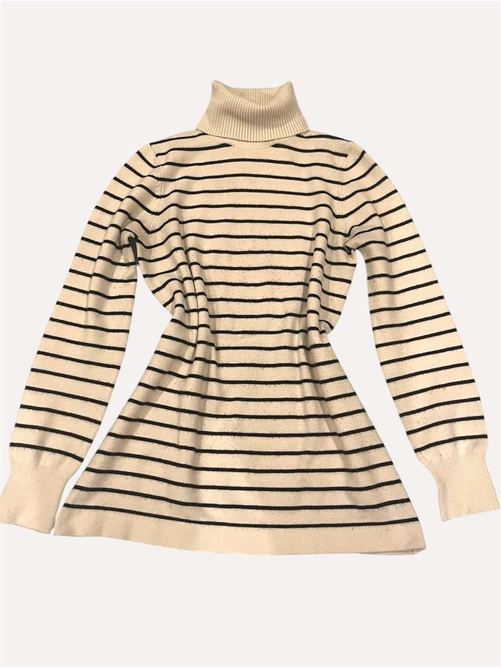 Y2K Soft Striped Turtleneck Sweater